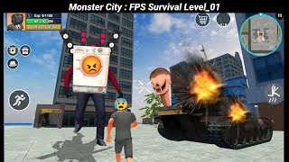 Monster City FPS Survival | first level how to play | Toilet Monster gameplay | Sdk the lot screenshot 1