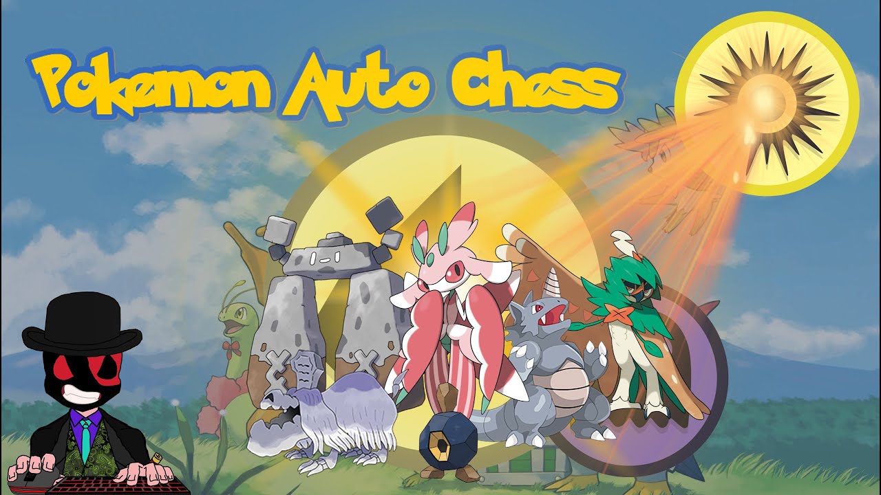 Still experimenting with Rock teams. Pokemon Auto Chess. 5 Light, 4 Rock, 4 Ghost, 3 Grass.
