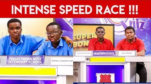 What An Intense SPEED RACE Between PRESEC LEGON And MFANTSIPIM SCHOOL | #NSMQ2024 #Semifinals