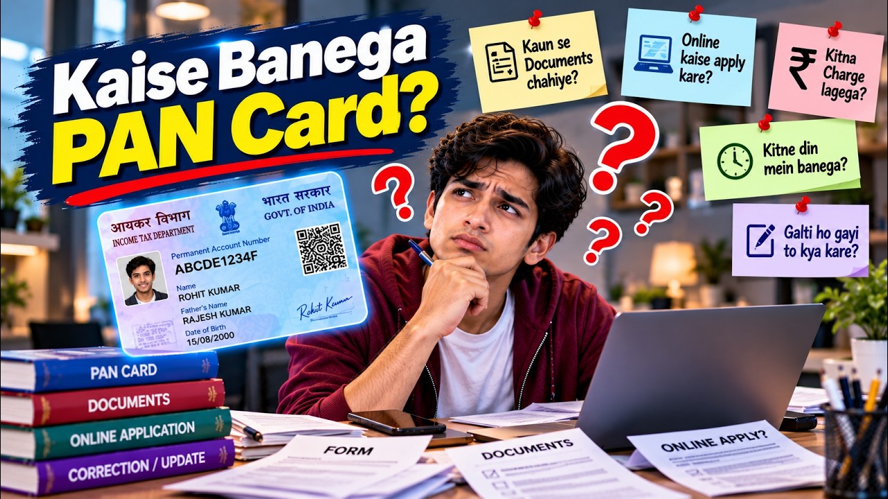 PAN Card Kaise Banaye New PAN Card Apply Online Akhtar CSC - YouTube