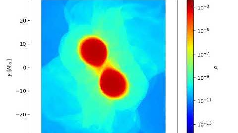 Density(rho) of binary neutron star merger