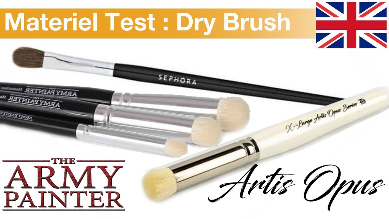 🇬🇧 Test Material Dry Brush ( Army Painter vs Artis Opus vs Makeup