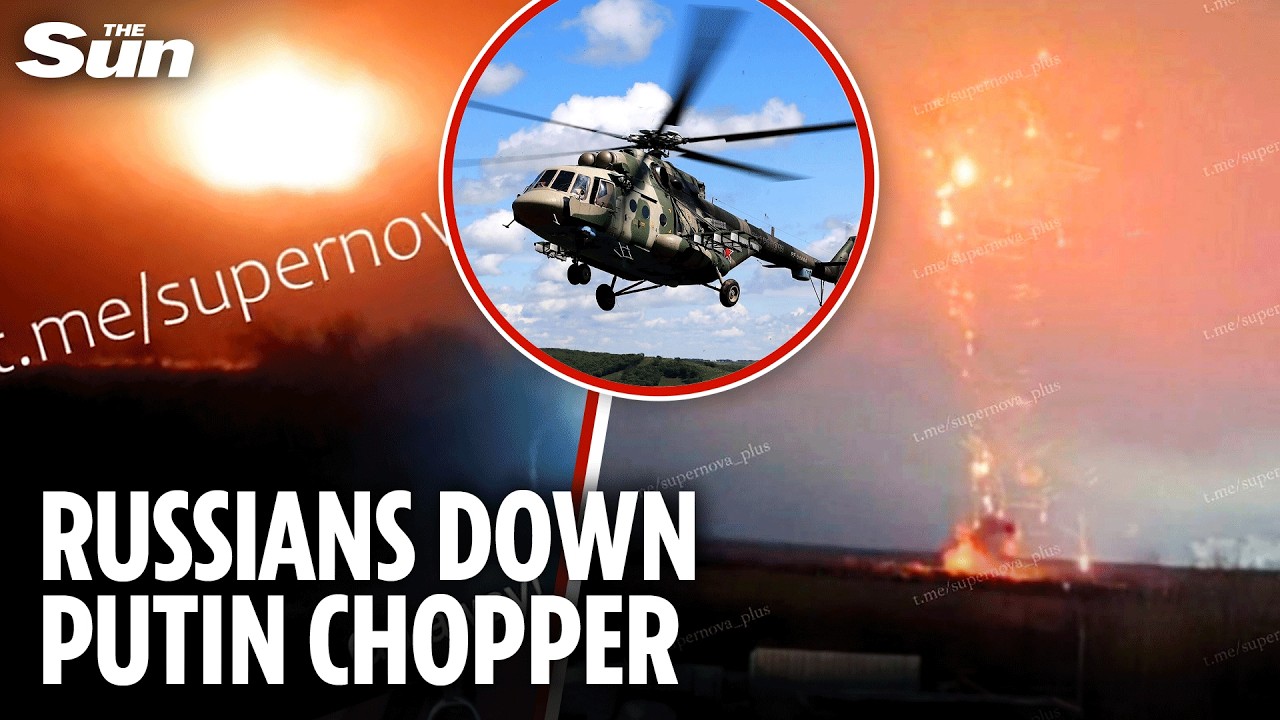 Putin’s military chopper bursts into FIREBALL after being SHOT in ‘friendly fire' by Russian forces