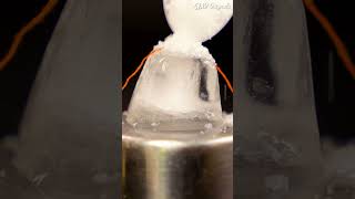 Here's how an Ice cube reacts to salt