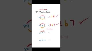 89 Table Hack 🗿 #maths #education #fastcalculation #foryou #viral #fyp #mathhack #mathstricks