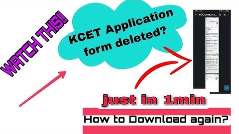 How to re-download your application form of KCET 2023 | #kcet #kcet2023 #help #kcetcounselling