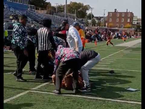 Referee and coach get into brawl during youth flag football game in Revere