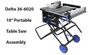 Delta 36-6020 10 Portable Table Saw Assembly