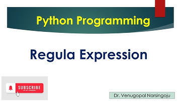 Regular Expression 1| Python | Venugopal Narsingoju