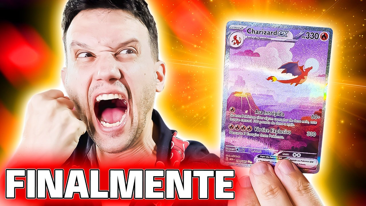 FINALMENTE! O CHARIZARD RARO QUE NUNCA TIREI! 400 REAIS | CAPITÃO HUNTER CARTAS POKEMON TCG