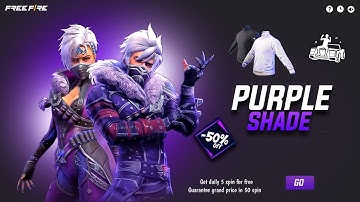 Purple Shade Bundle Return Confirm Date😱 Free Fire Purple Shade Bundle 🔥 New Event Ff, Ff New Events