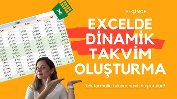 Excelde Tek Formülle Dinamik Takvim Oluşturma