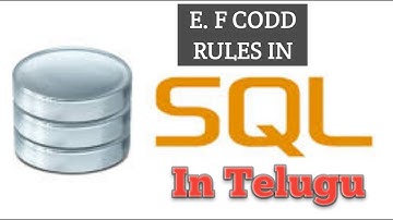 SQL Episode-2|Rules of E.F Codd |DBMS | Oracle | SQL in Telugu