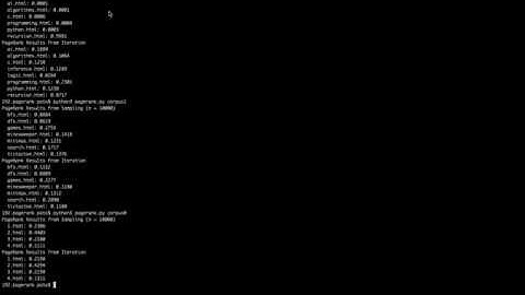 CS50 AI with Python Pagerank Project