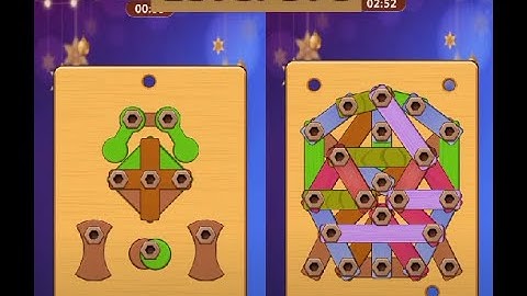 Wood Nuts & Bolts Puzzle - Level 378