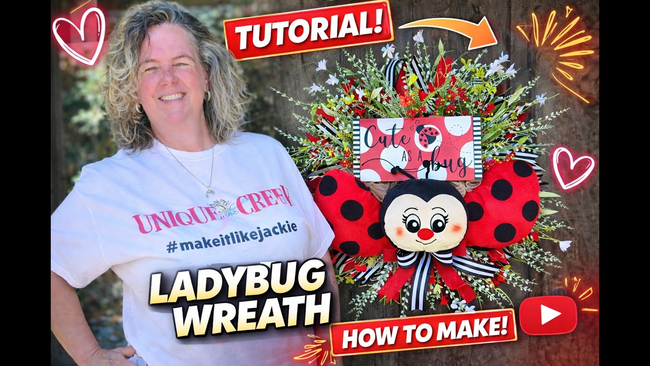 How to Make a Ladybug Wreath 🐞 | Easy DIY Spring Wreath Tutorial | KIT009-26