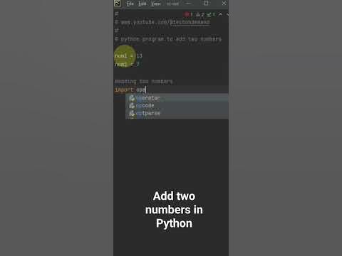 Add two numbers in Python using operator.add() method # ...