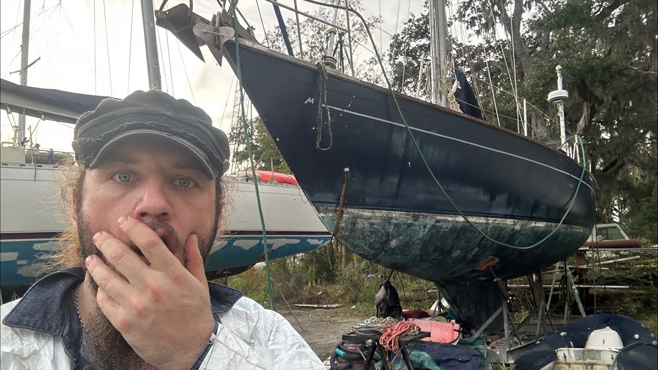 ⁣First time going inside my flooded boat!