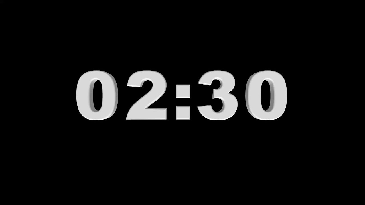 2 Minute 30 Second Countdown Timer With Bomb Explosion Sound - YouTube