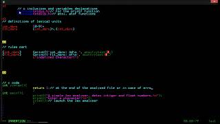 A simple lex analyser using Flex tool