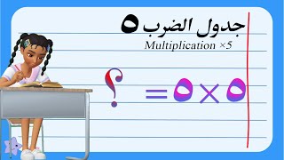 تعليم جدول الضرب للأطفال | جدول الضرب خمسة 5 | Multiplication ×5