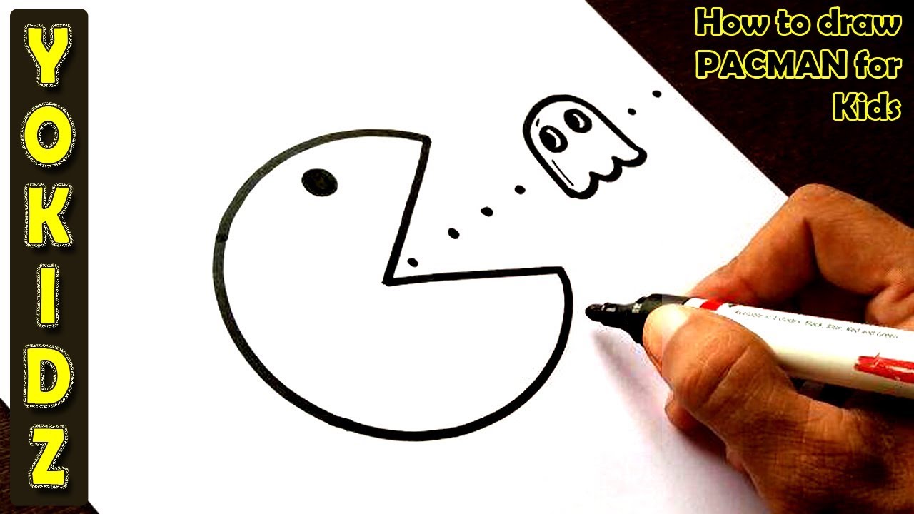 How to draw PACMAN easy - YouTube