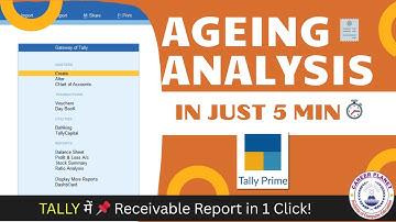 Tally Prime: 🧾 Ageing Analysis of Outstanding in Just 5 Minutes ⏱️