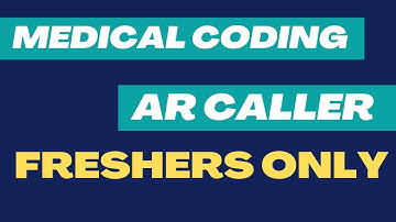 MEDICAL CODING,BILLING,AR CALLER JOBS -  FRESHERS ONLY !! #freshersjob #remote #medicalcodingjobs