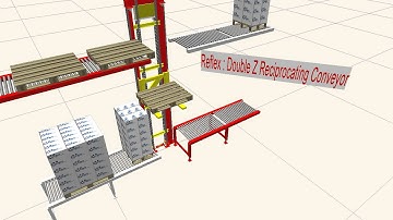 Warehouse simulation by Reflex : Double Z Reciproating Conveyor