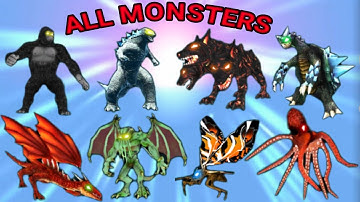 ALL MONSTERS EVOLUTIONS in Kaiju Run