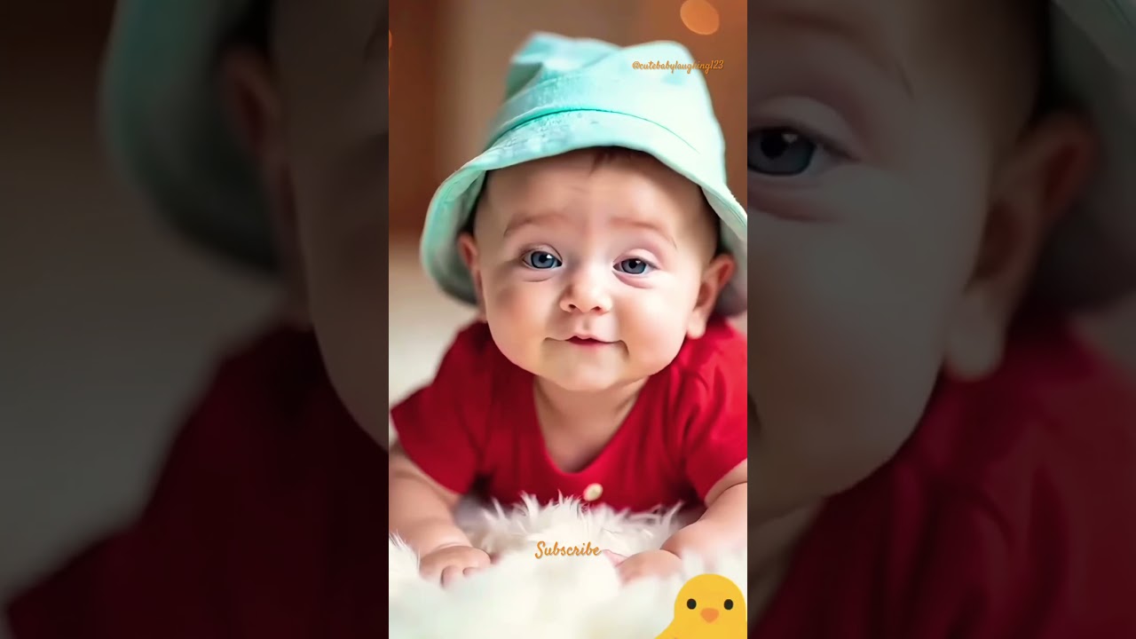 Blue cap baby says hello papa 😂👏❤️💕 