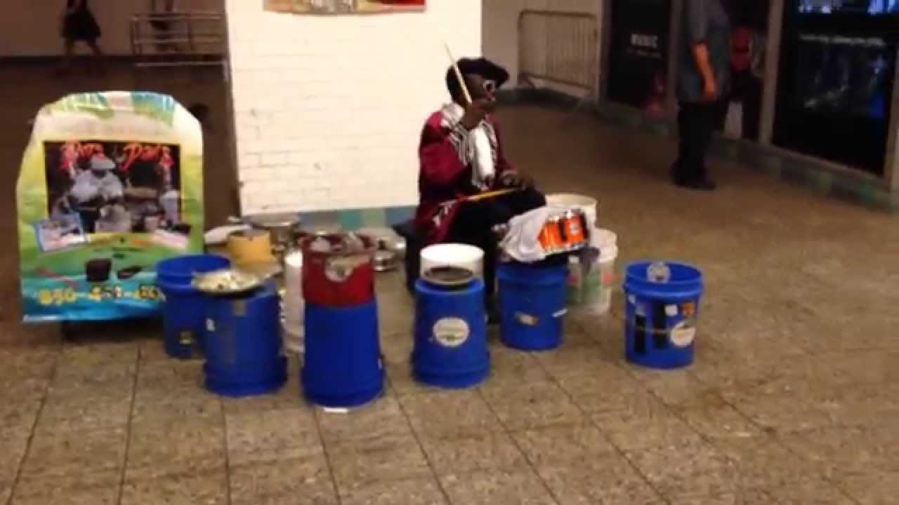 New York City Subway Bucket Drummer gets tired and asks for his money