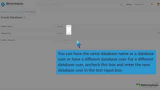 How to create a database in DirectAdmin   WebHostingPeople