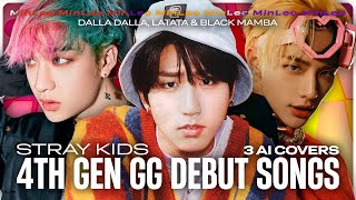 What if STRAY KIDS debuted with 4TG GEN GIRL GROUPS debut songs? [using AI Covers] • MinLeo