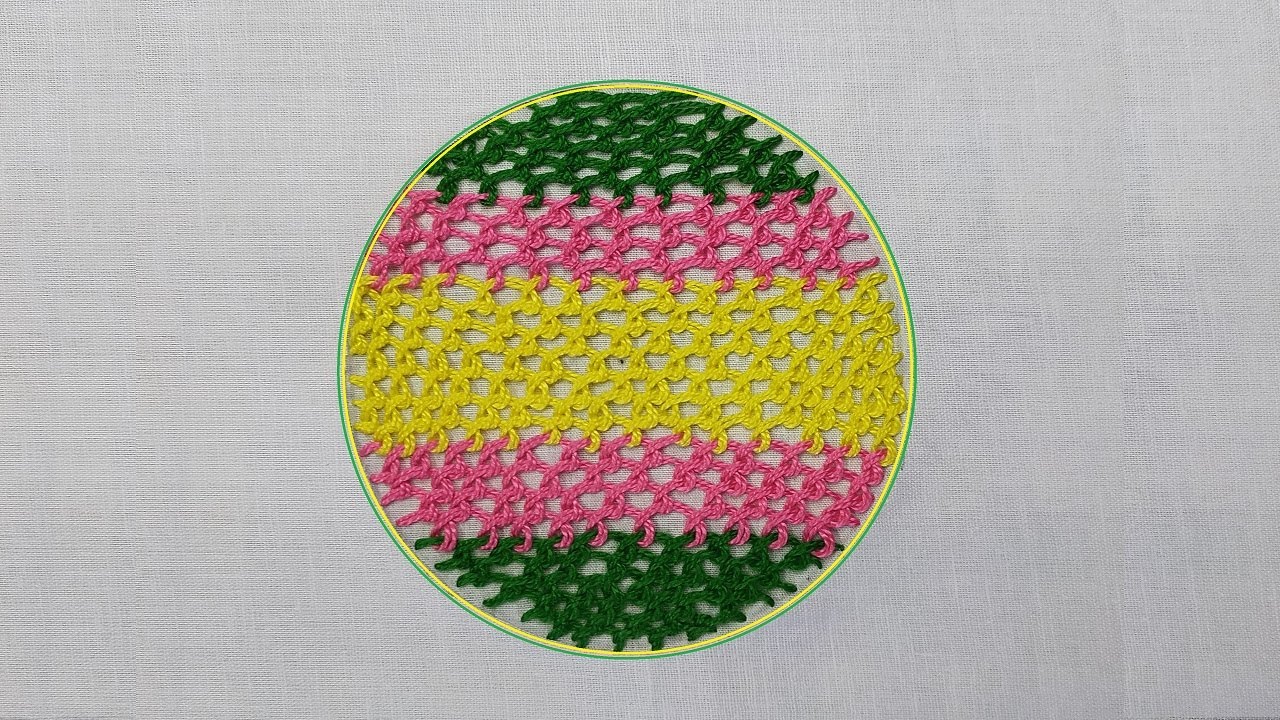 Easy Hand Embroidery I Net Ball design - YouTube