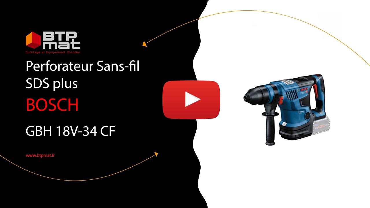 BOSCH - Perforateur sans-fil SDS plus GBH 18V-34 CF - YouTube