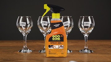 Remove Stickers from Wine Glasses with Goo Gone Spray Gel