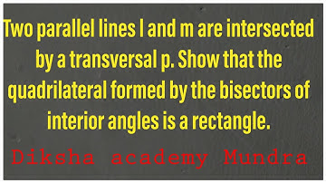 Two parallel lines l and m are intersected by a transversal 
