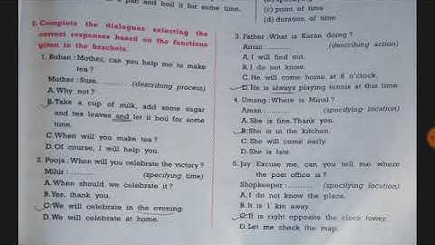 Std 9 &10 Grammar Topic Functions Dialogue