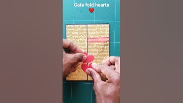 Gate Fold Hearts Greeting Card ♥️#shorts #papercraft #diy #valentinesday