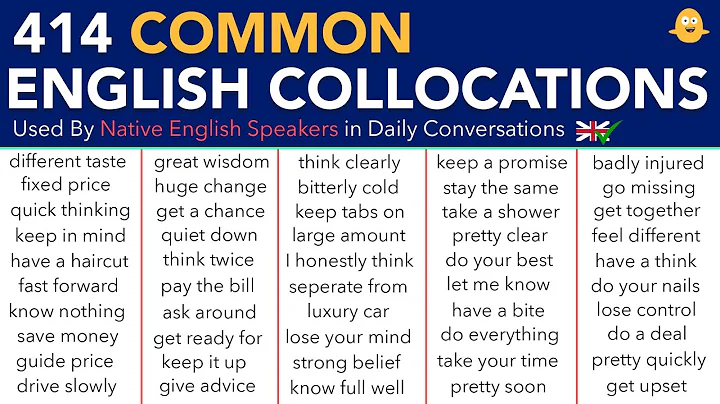 Learn 414 COMMON COLLOCATIONS in English Used By N...