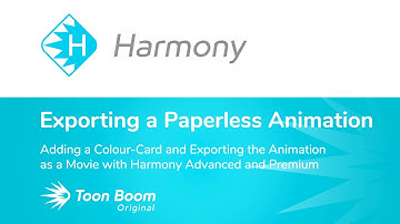 How to Add a Colour-Card and Export the Animation as a Movie with Harmony Advanced and Premium