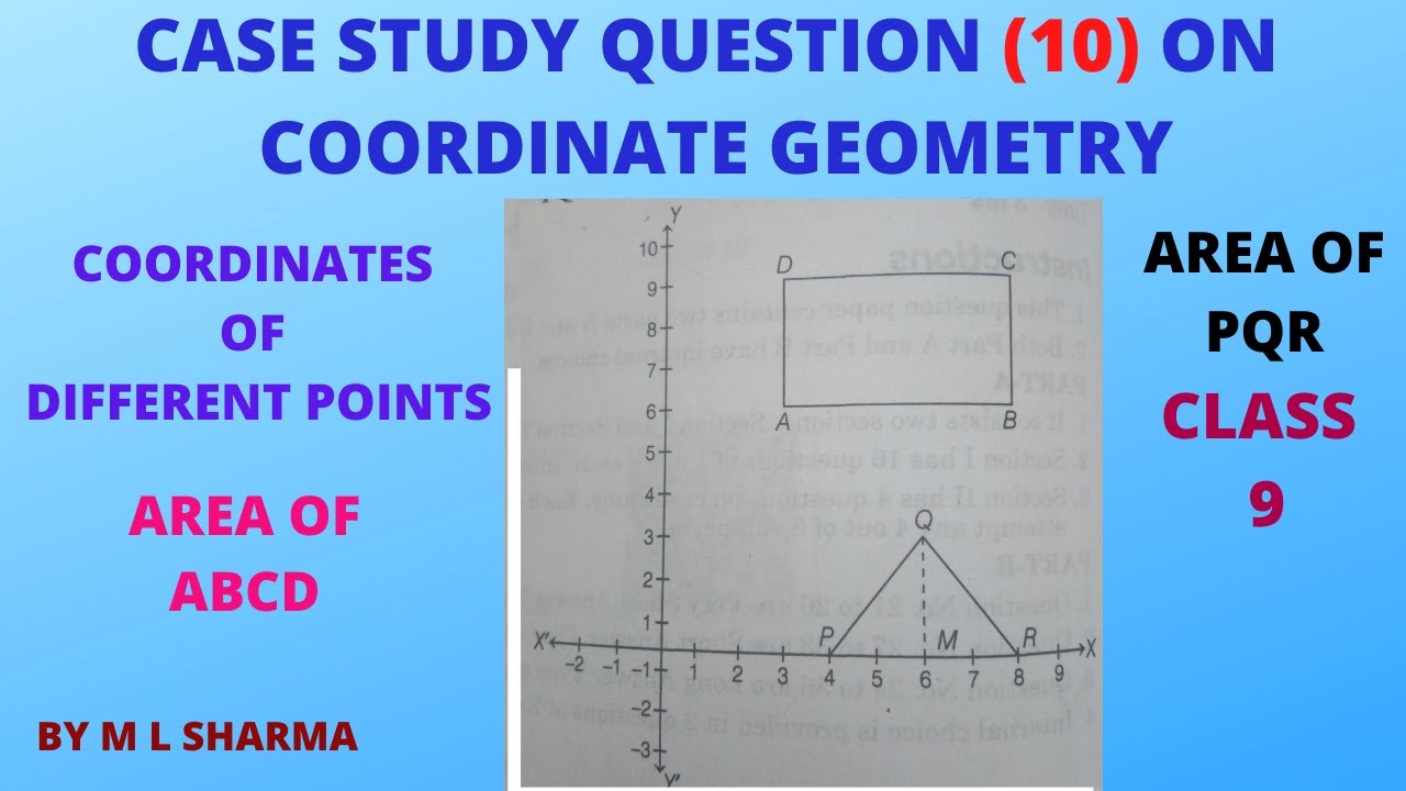 case study questions on coordinate geometry class 9