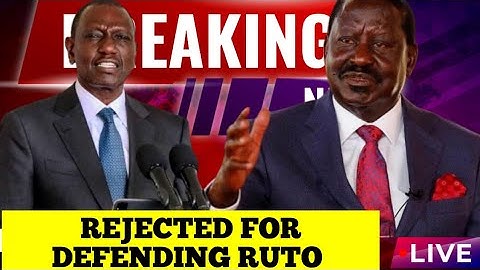 Raila Odinga Speech Backfires For Defending Ruto In Protest
