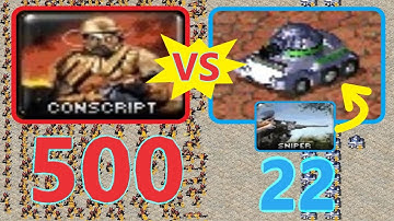 Conscripts vs Sniper IFV - Same Cost - Red Alert 2
