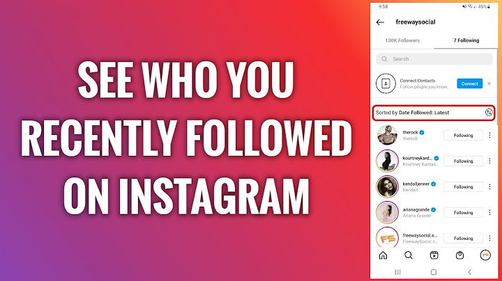 How to see the last person you followed on instagram