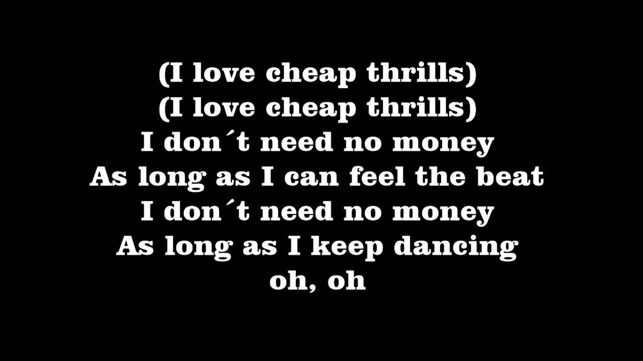 Sia - Cheap Thrills [Lyrics] - YouTube