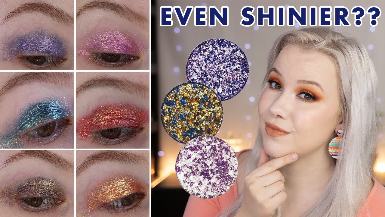 Glam Shop Marble Eyeshadows | Eye swatches of all 16 shades + 1 Look