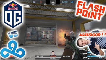 GOD ALEKSIB ?!! OG vs Cloud9 * Nuke - Flashpoint 2 Group C lower bracket round 1
