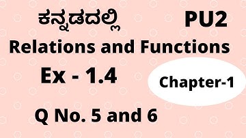 Solutions to Ex 1.4 Q 5 and  6| Binary Operations class 12|2nd PUC maths in KANNADA